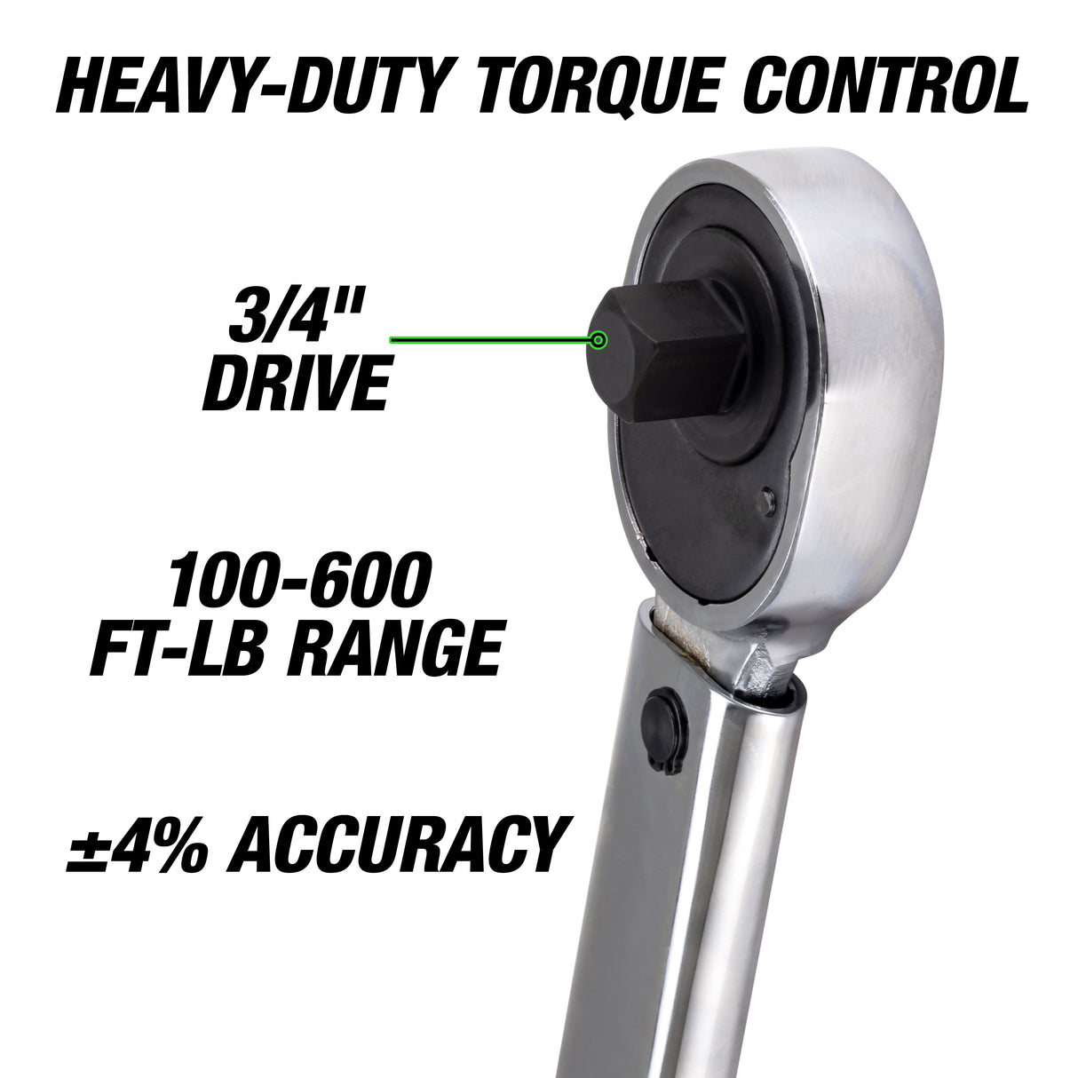 OEMTOOLS 25688 3/4in. Drive Click Torque Wrench (100-600 Ft/Lb; 135.5-813.5Nm) Additional Image 1