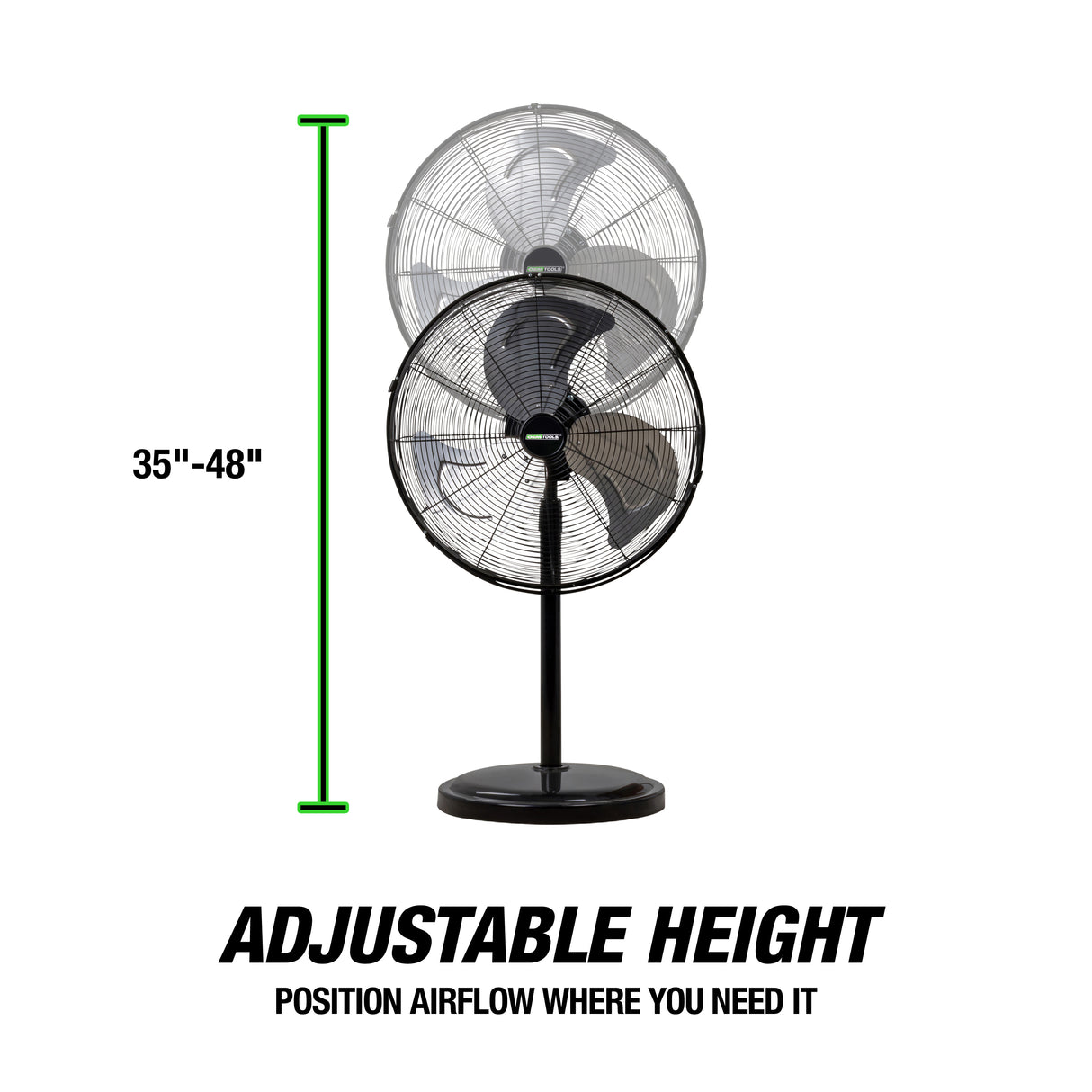 OEMTOOLS 34887 20 Inch Oscillating Pedestal Fan Additional Image 3