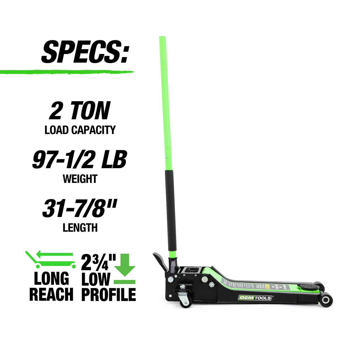 OEMTOOLS 24838 2 Ton Low Profile Jack Additional Image 2
