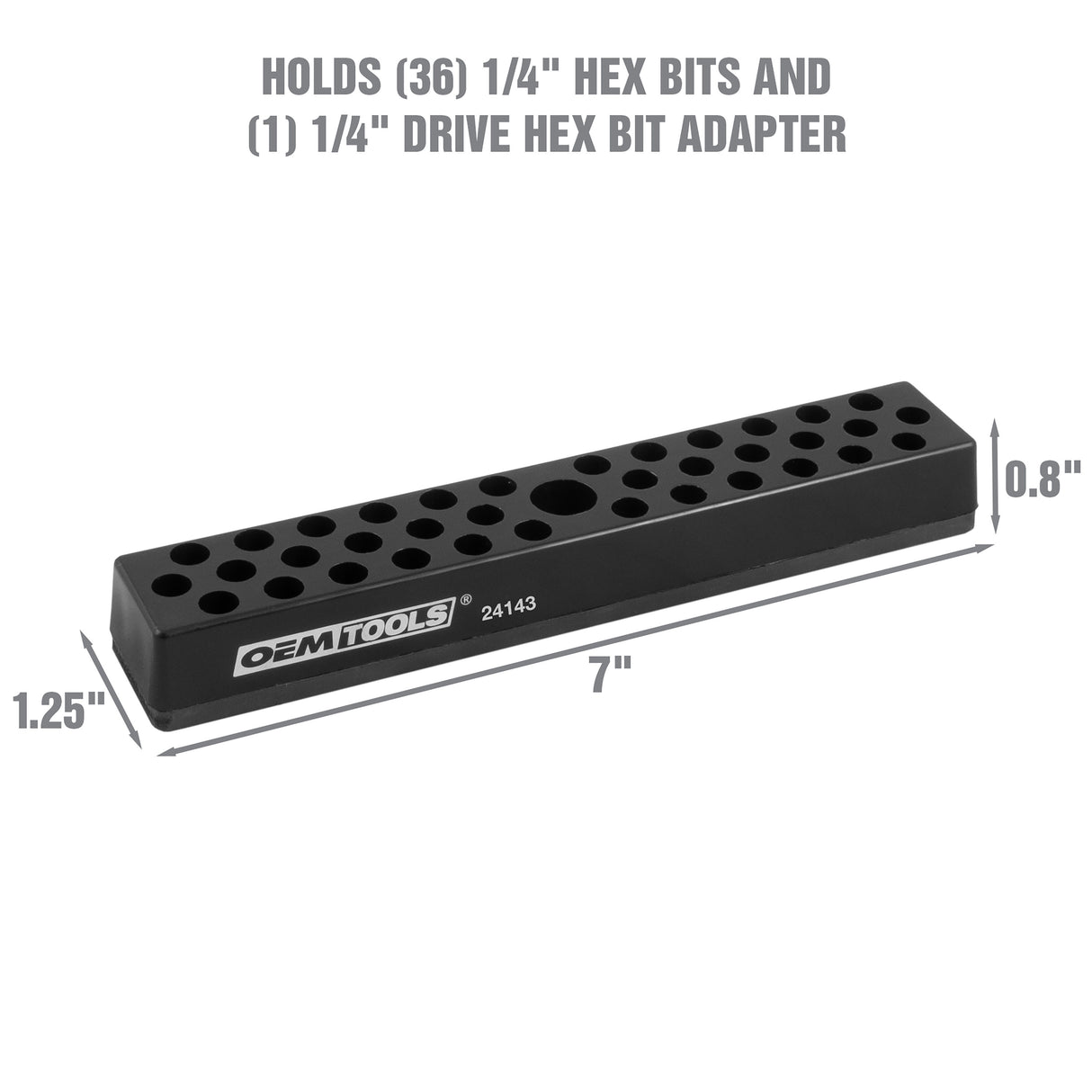 OEMTOOLS 24143 36-Piece Magnetic Hex Bit Holder (Black) Additional Image 1
