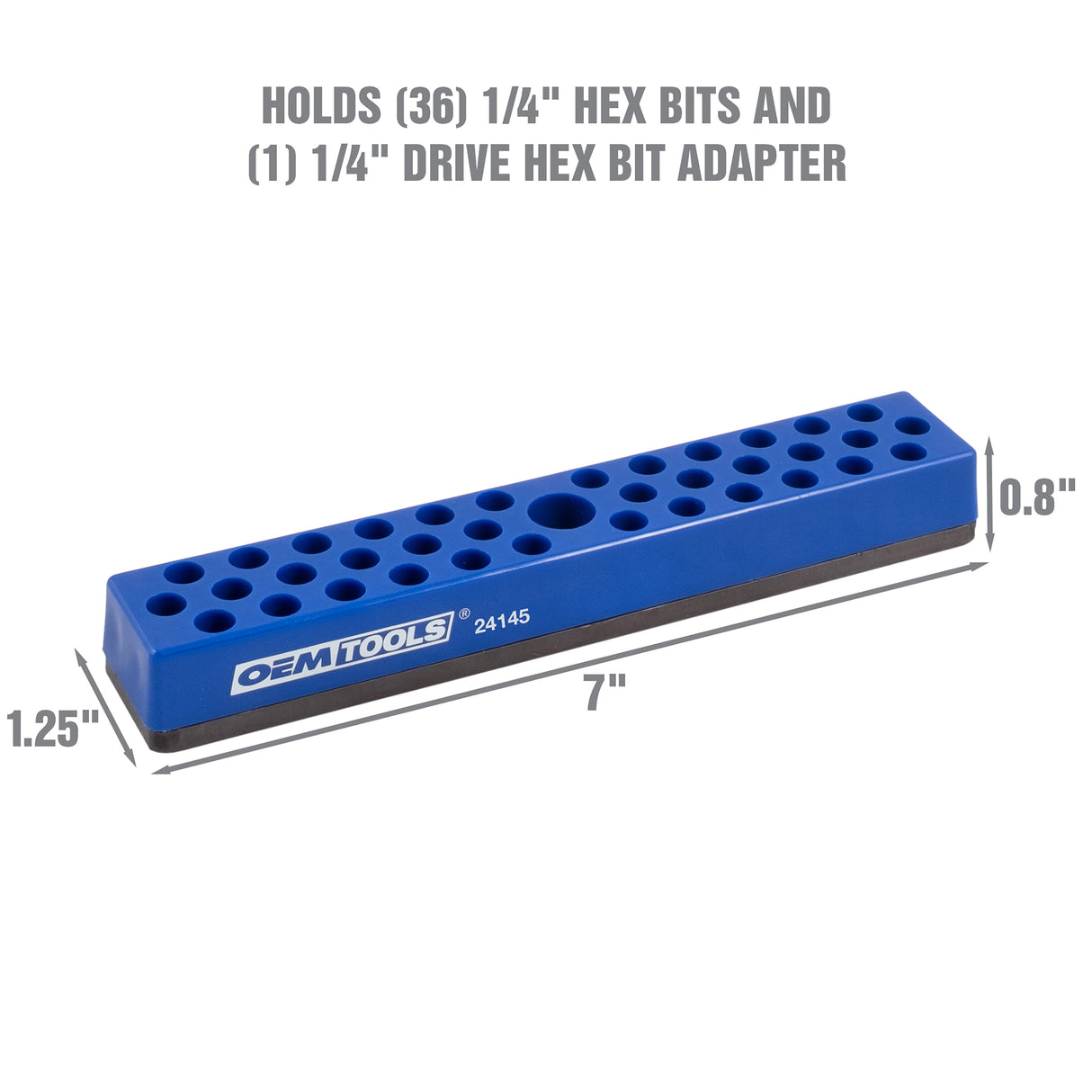 OEMTOOLS 24145 36-Piece Magnetic Hex Bit Holder (Blue) Additional Image 1