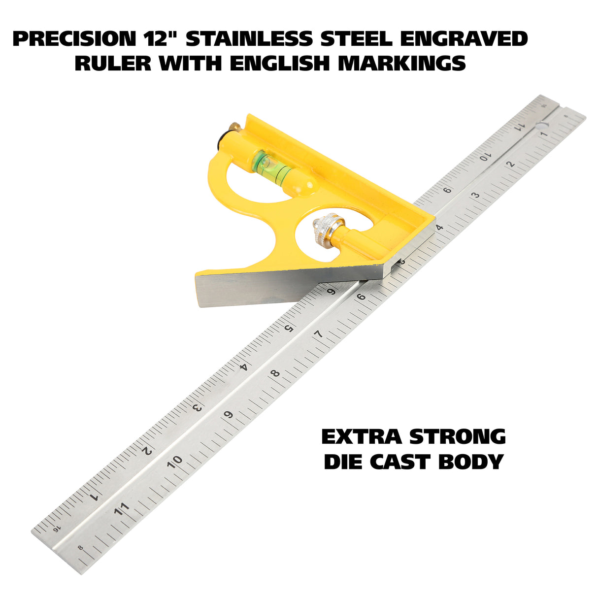 GreatNeck CS12C Professional 12in. English Combination Square Additional Image 2