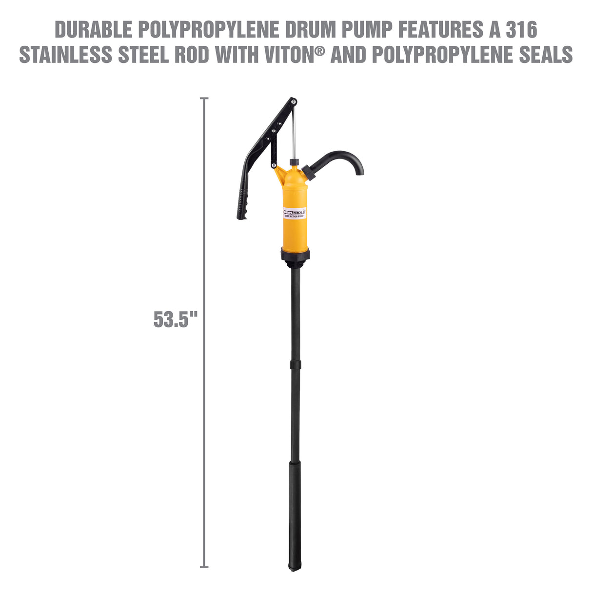 OEMTOOLS 24472 Lever Action Barrel Pump - Polypropylene Stainless Steel Rod Additional Image 4