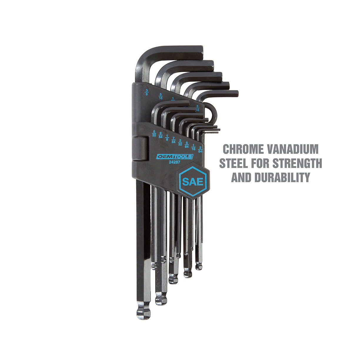 OEMTOOLS 24287 13 Piece SAE Hex Key Set Additional Image 3