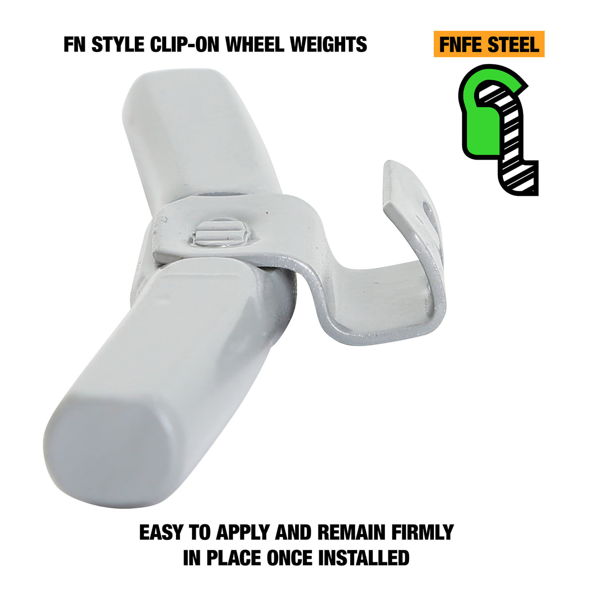 OEMTOOLS 23309 60 gm. FN Style Steel Wheel Weight - 1 Box of 25 Additional Image 2