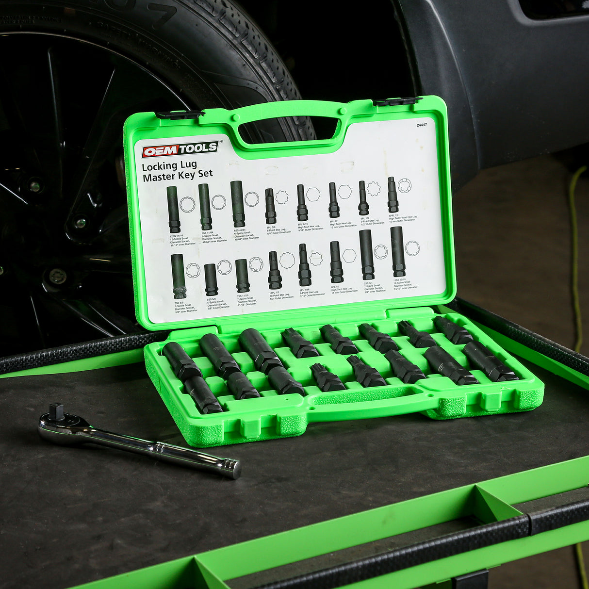 OEMTOOLS 24447 16 Piece Locking Lug Master Key Set Additional Image 7