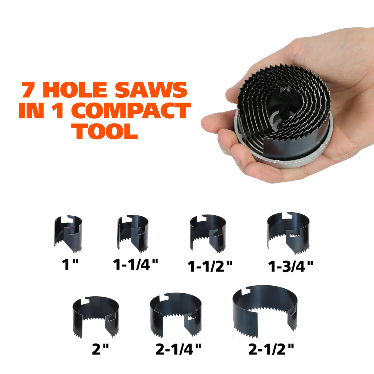 GreatNeck HC7C 7-in-1 Hole Saw (3/4-Inch Deep) Additional Image 1
