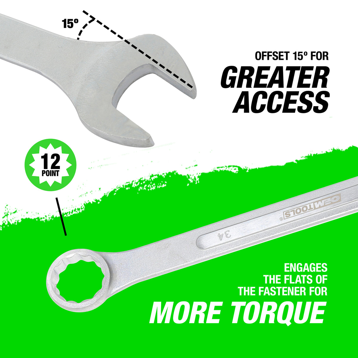 OEMTOOLS 22131 34 mm Jumbo Combination Wrench Additional Image 3