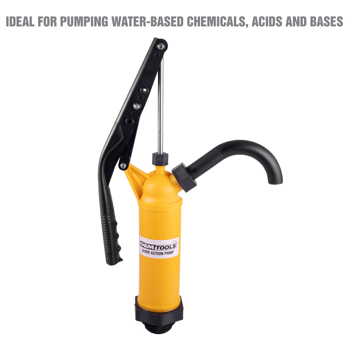 OEMTOOLS 24472 Lever Action Barrel Pump - Polypropylene Stainless Steel Rod Additional Image 1