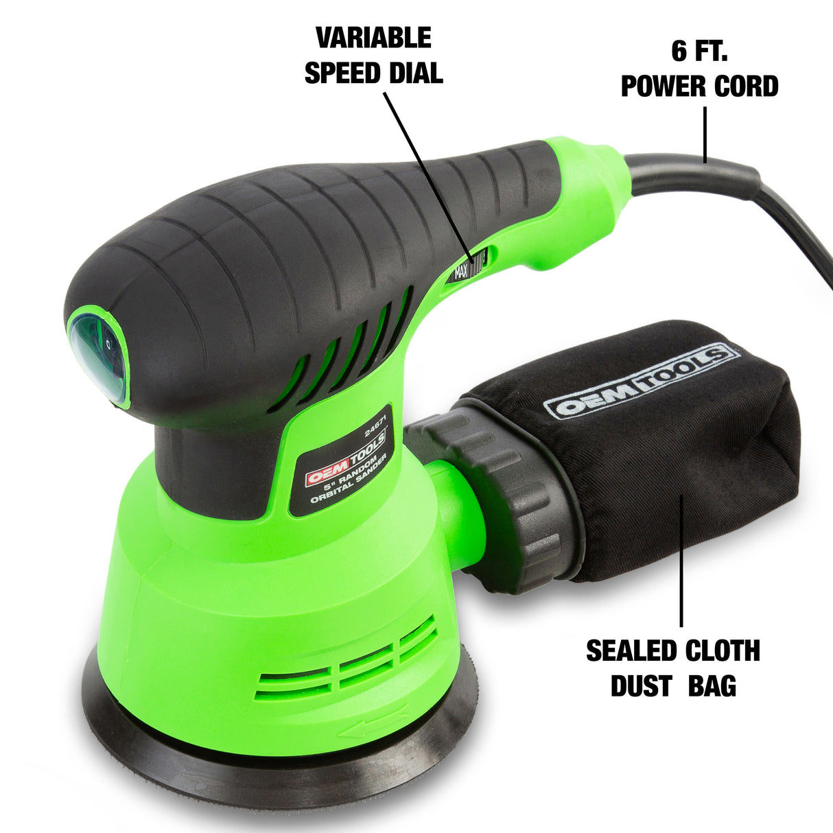 OEMTOOLS 24671 5 Inch Random Orbital Sander Additional Image 3