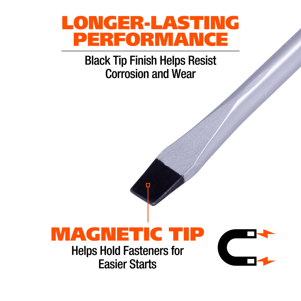 GreatNeck 21826 3/8in. x 8in. Slotted Screwdriver Additional Image 2
