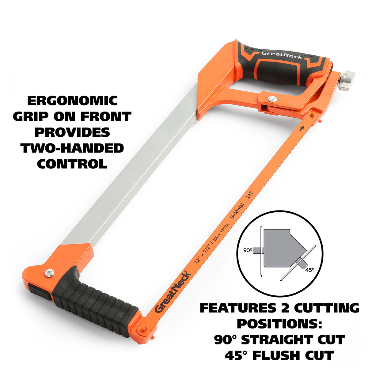 GreatNeck 74006 Heavy-Duty High-Tension Hacksaw Additional Image 2