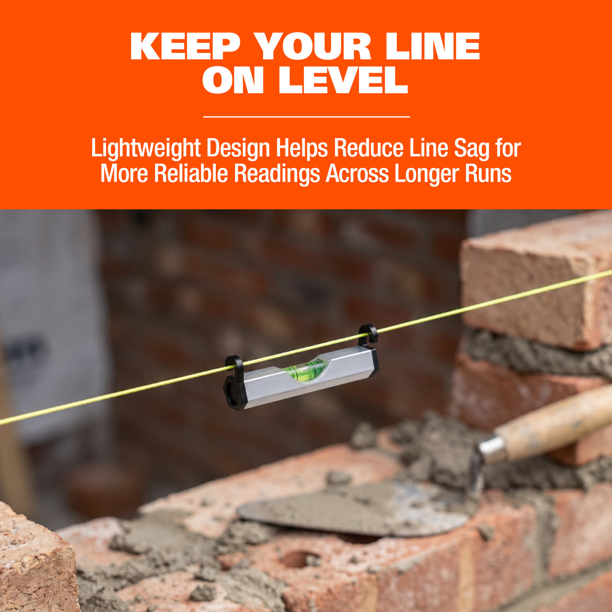 GreatNeck 75168 Aluminum Line Level (2.75 Inch) Additional Image 1