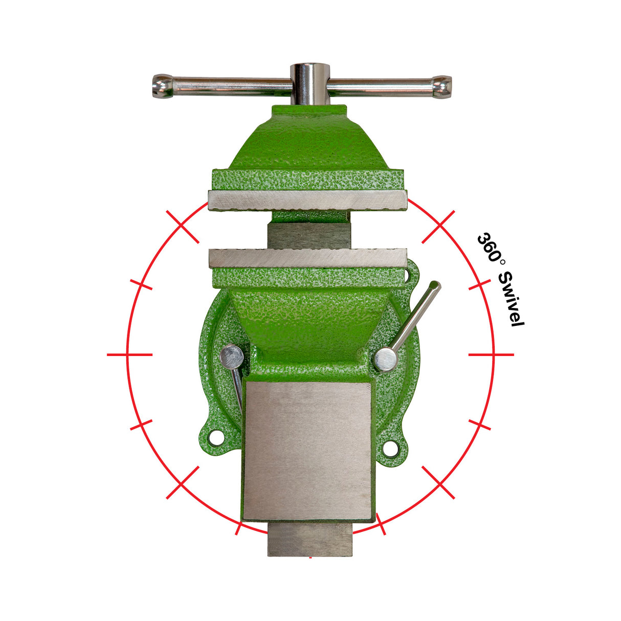 OEMTOOLS 24217 4 Inch Heavy Duty Bench Vise with Swivel Base Additional Image 4