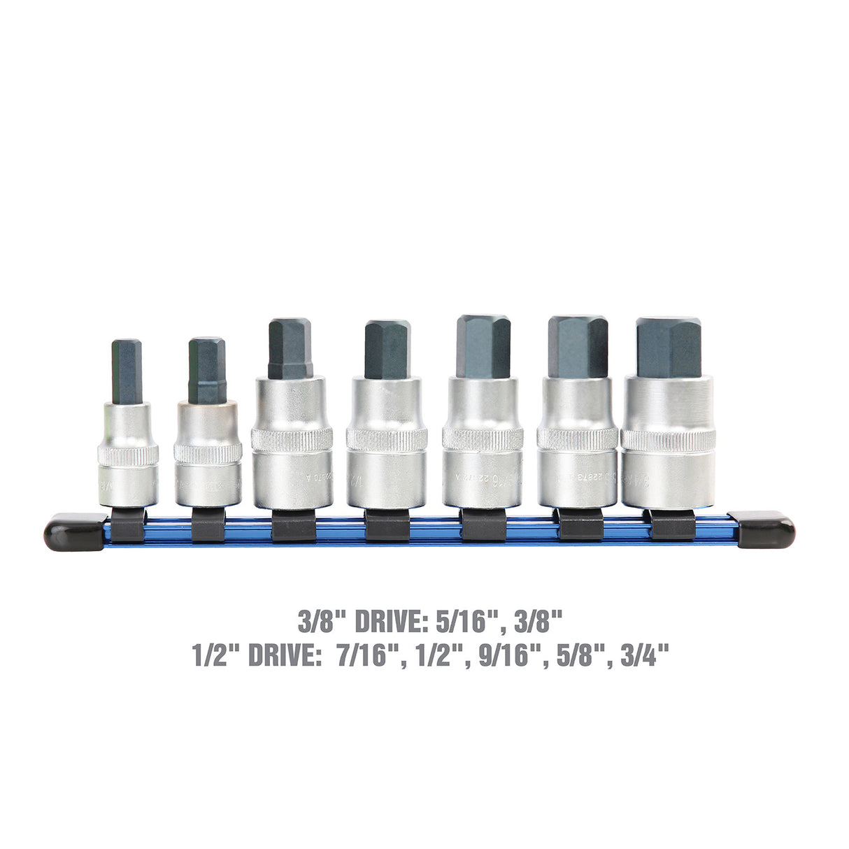 OEMTOOLS 22982 7 Piece SAE Hex Bit Socket Set Additional Image 2