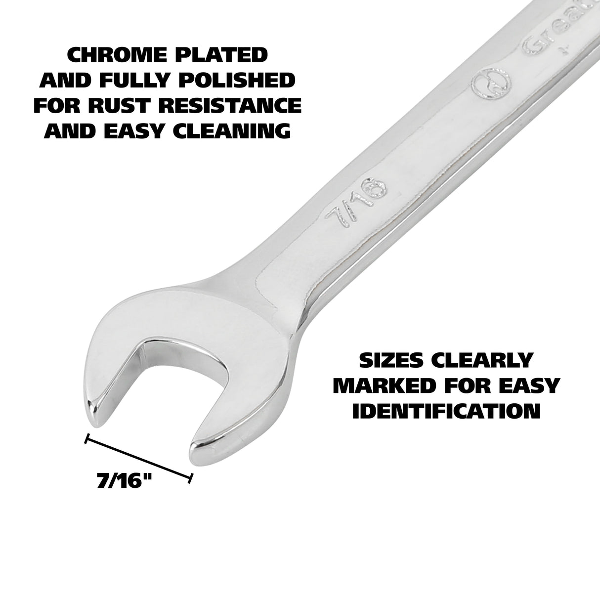 GreatNeck CO2C Combination Wrench (7/16 Inch) Additional Image 2