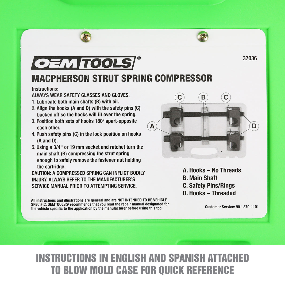 OEMTOOLS 37036 Strut Spring Compressor Additional Image 6
