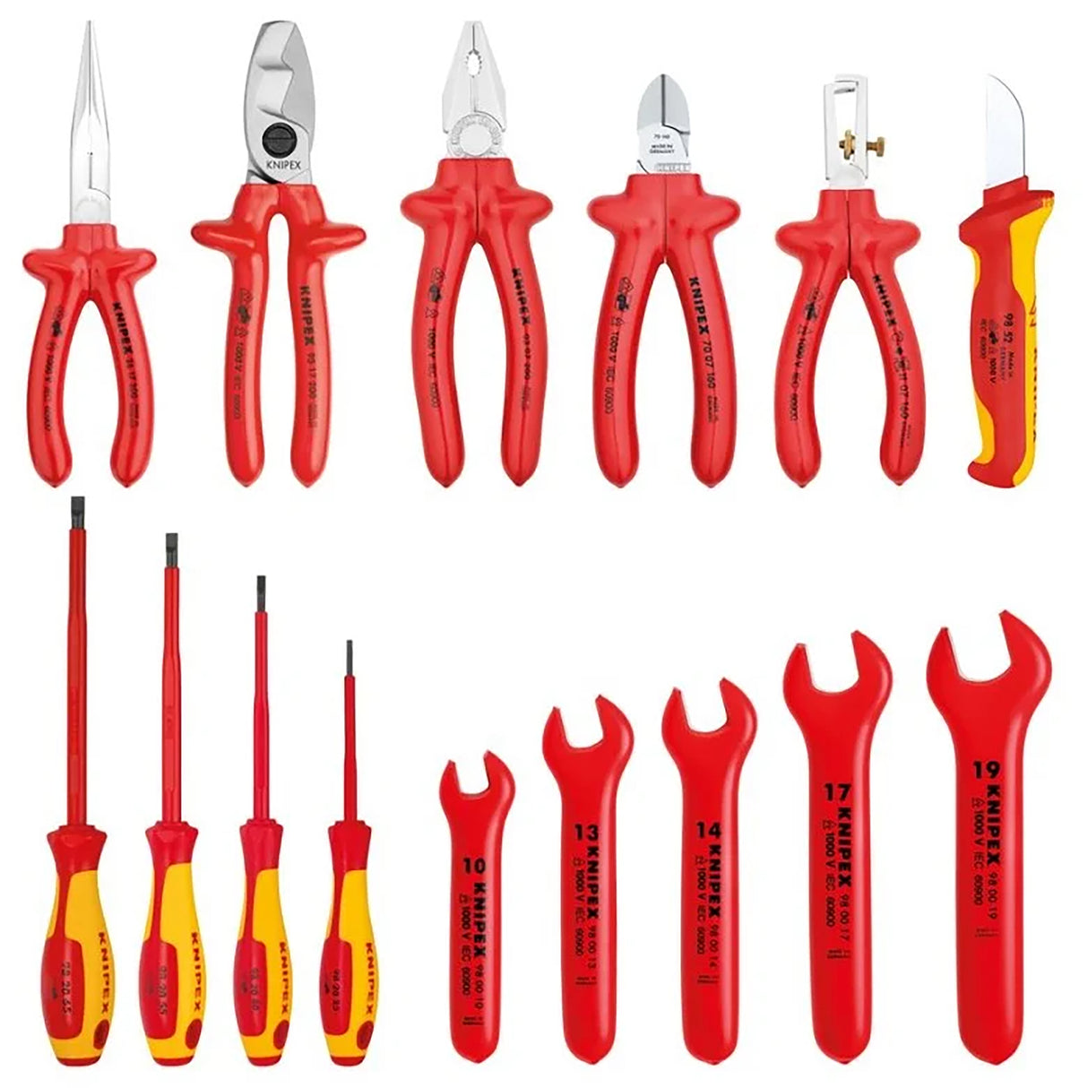 Knipex 98 99 13 15 Pc. Tool Roll Bag, 1000V Insulated Additional Image 1