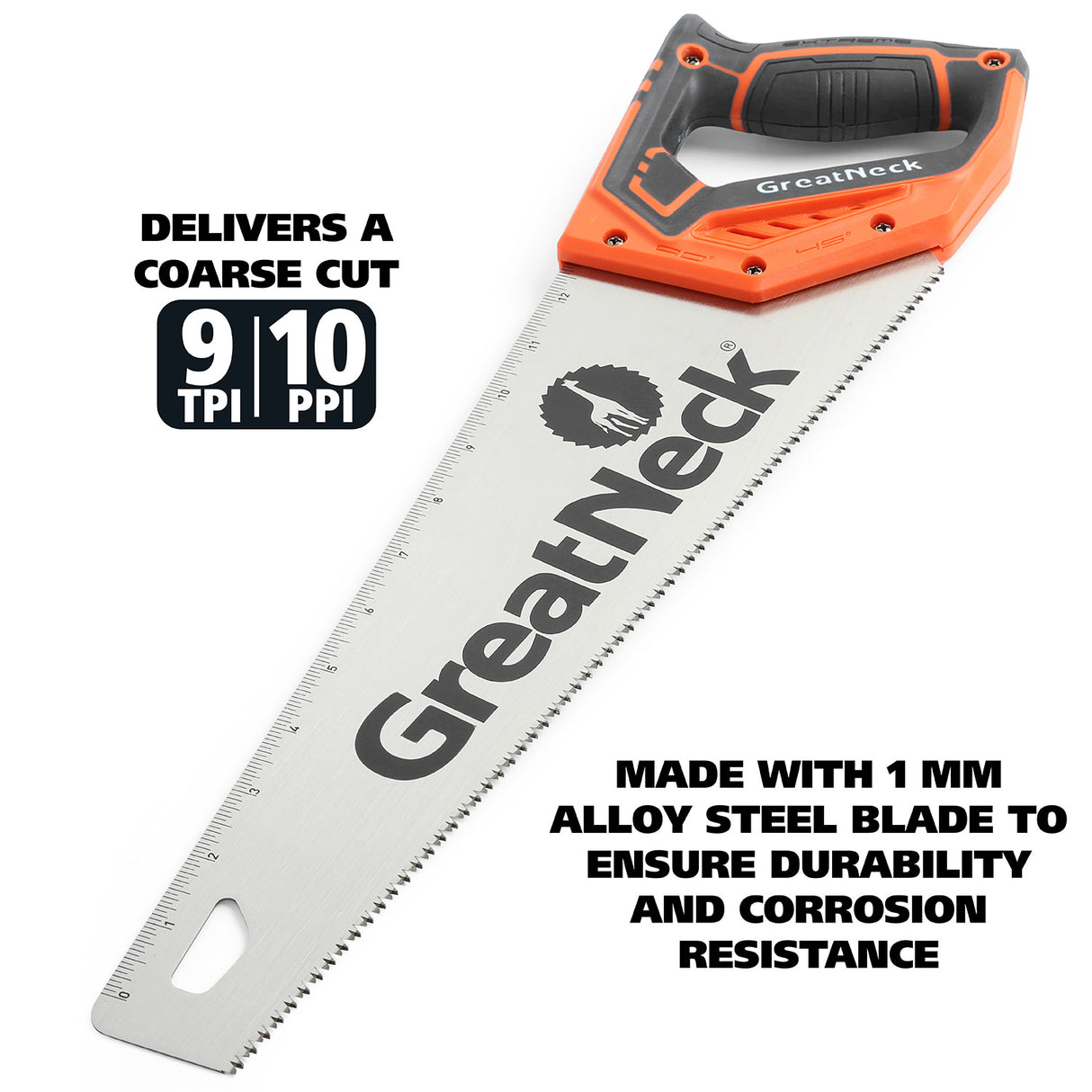 GreatNeck 74001 15 Inch Aggressive Tooth Handsaw w/ Composite Handle Additional Image 3