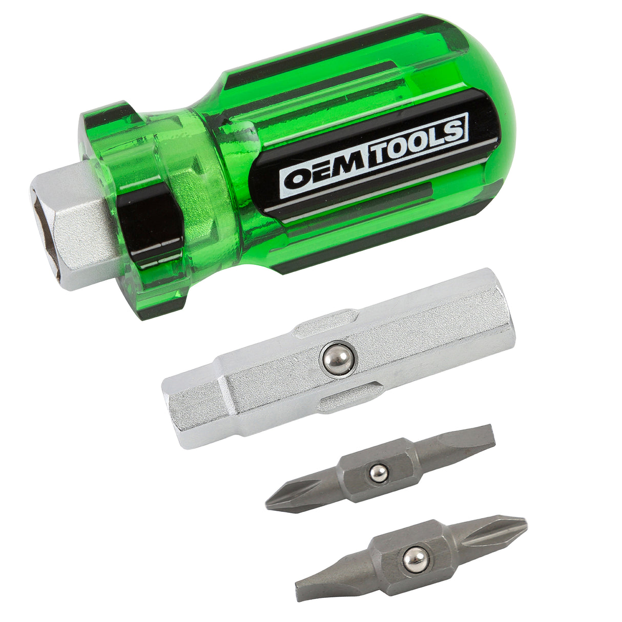 OEMTOOLS 22592 Stubby 6-in-1 Screwdriver W/ Acetate Handle Additional Image 1