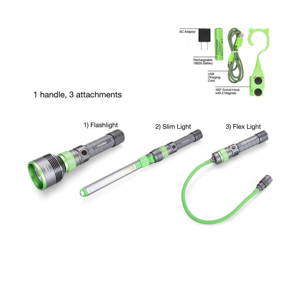 OEMTOOLS 24648 Rechargeable Multi-Head Work Light Set Additional Image 2