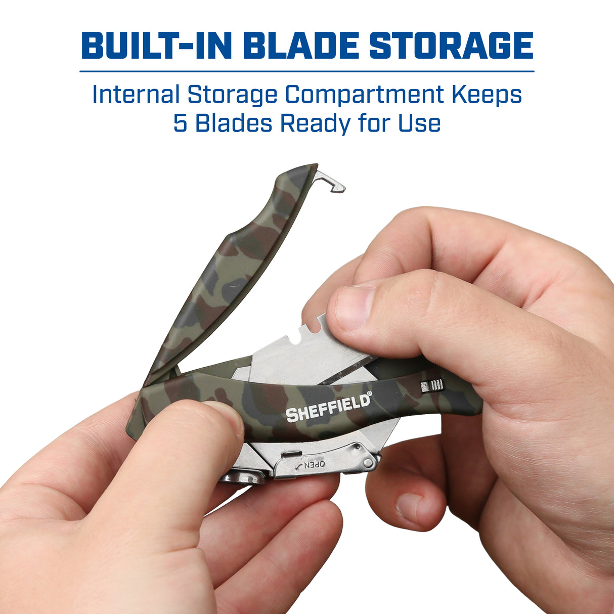 Sheffield 12131 Quick Change Folding Lock Back® Utility Knife Additional Image 3