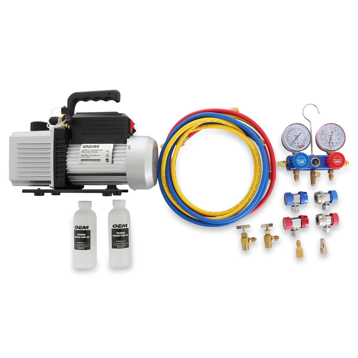 OEMTOOLS 68951 R134a & R1234yf Spark-Free Vacuum Pump Kit Additional Image 1