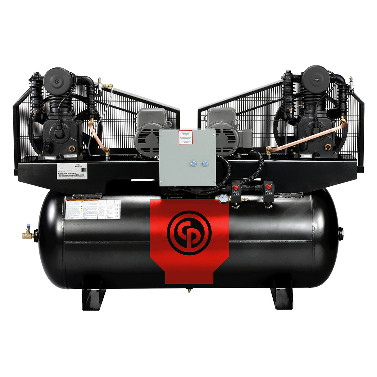Chicago Pneumatic RCP-C15121D 2 x 7.5 HP 1Ph Duplex 2 Stage Cast Iron 120 Gallon Main Image