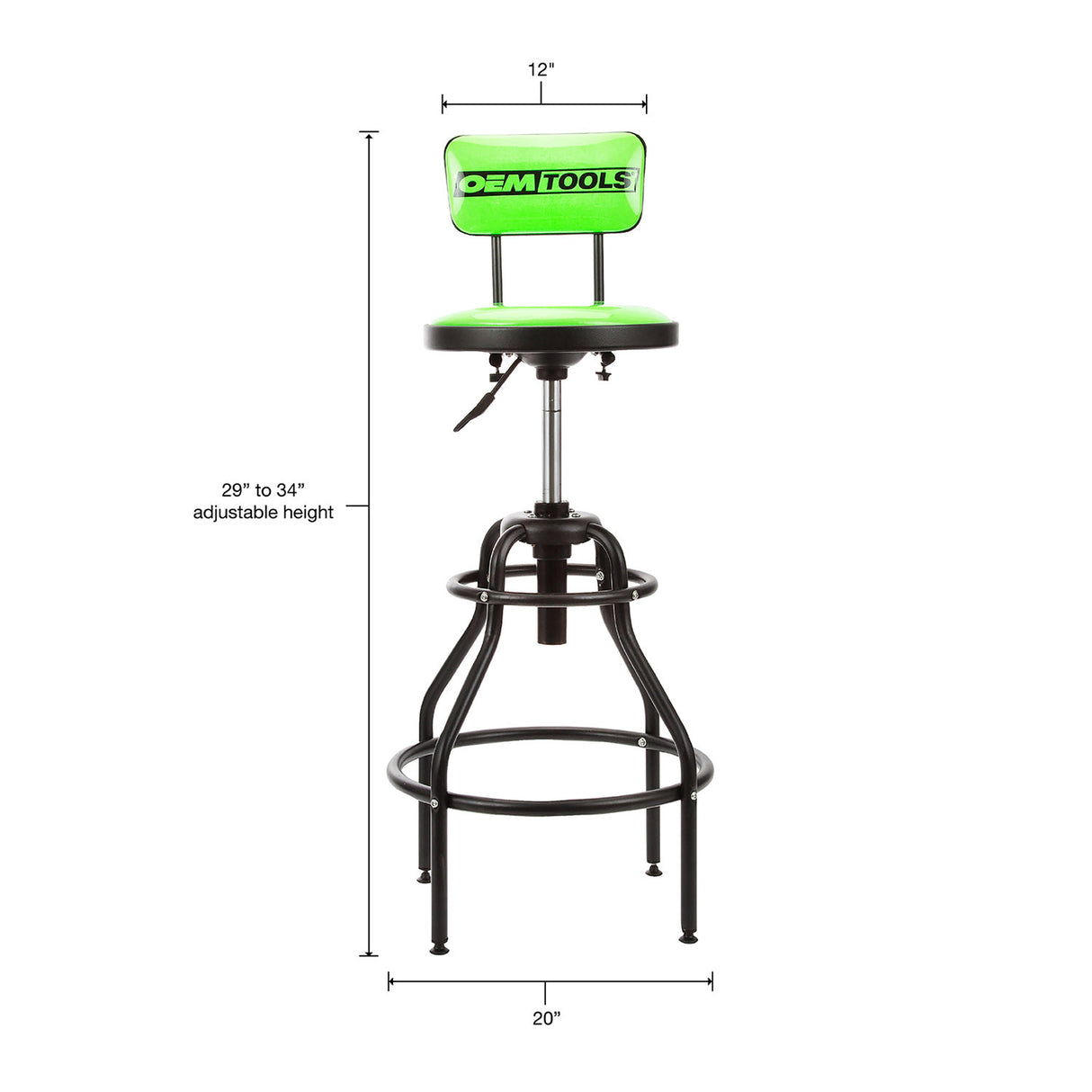 OEMTOOLS 24931TWO Adjustable Hydraulic Shop Stool (2 Pack) Additional Image 1