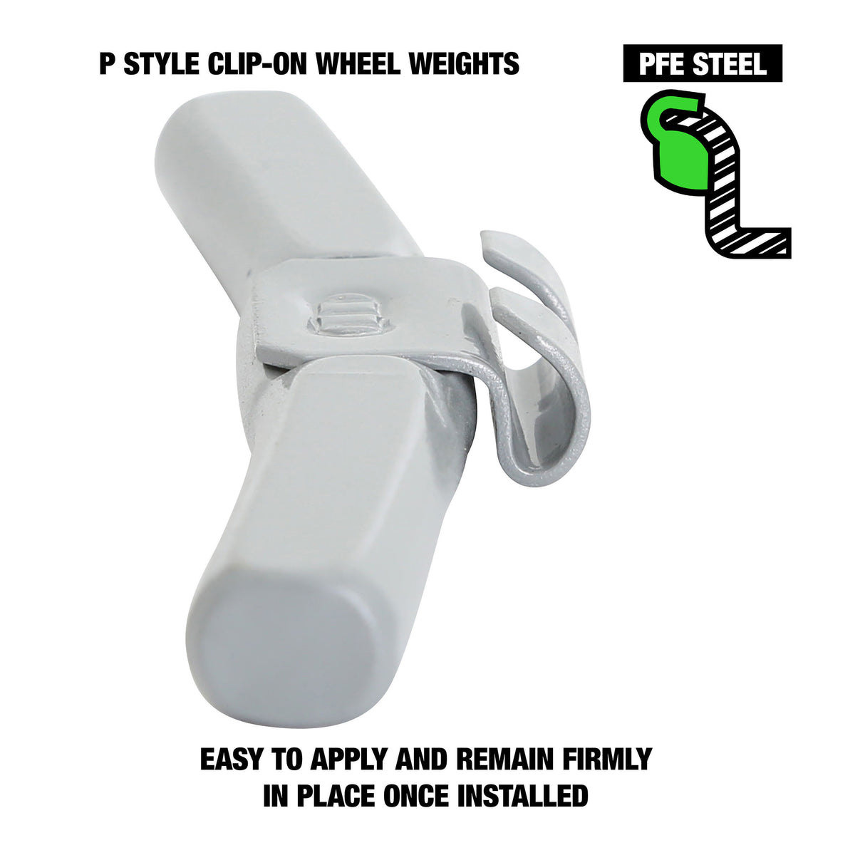 OEMTOOLS 23259 3.0 Oz. P Style Steel Wheel Weight - 1 Box of 25 Additional Image 2