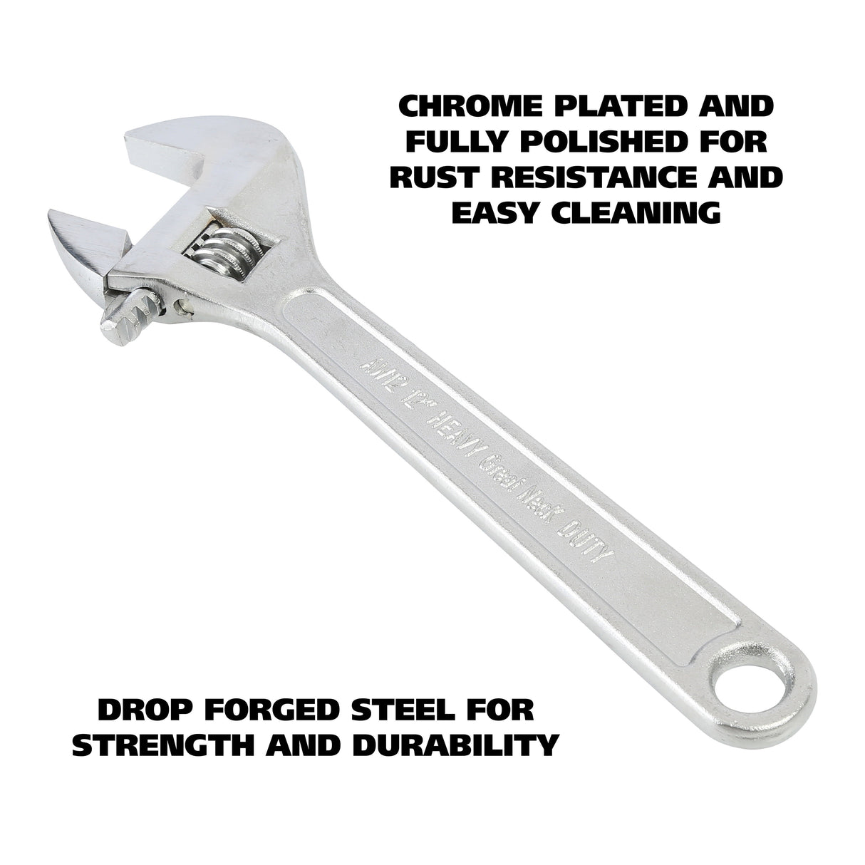 GreatNeck AW12C Adjustable Wrench (12 Inch) Additional Image 3