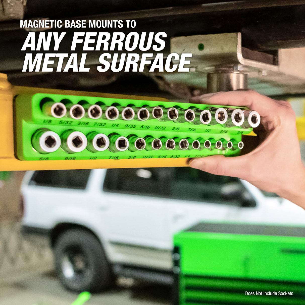 OEMTOOLS 22485 3-Piece Magnetic Socket Tray Set- SAE-Green Additional Image 7