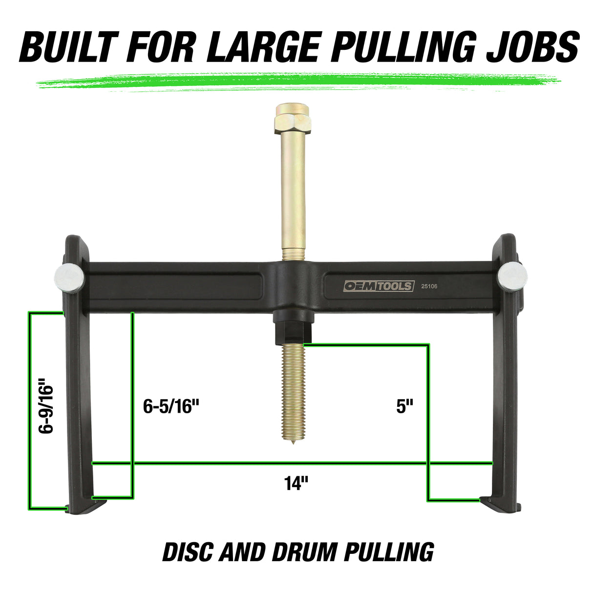 OEMTOOLS 25106 Brake Drum Hub and Rotor Puller Additional Image 1