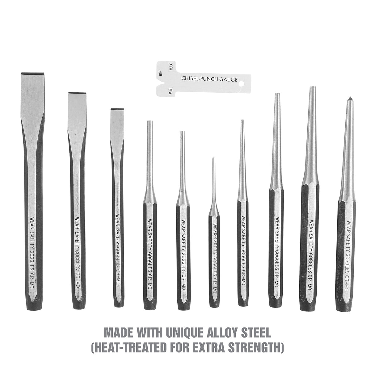OEMTOOLS 23996 11 Piece Punch and Chisel Set Additional Image 3