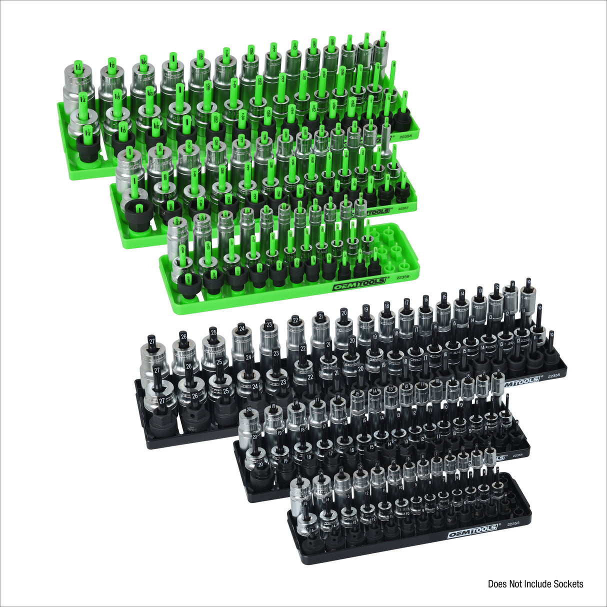 OEMTOOLS 22337 6 Piece 3 Post Socket Tray Set – SAE and Metric Additional Image 1
