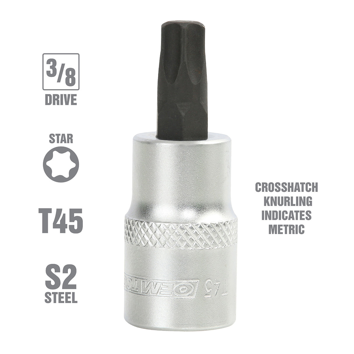OEMTOOLS 22768 3/8 Inch Drive Star Socket Bit (T45) Additional Image 1