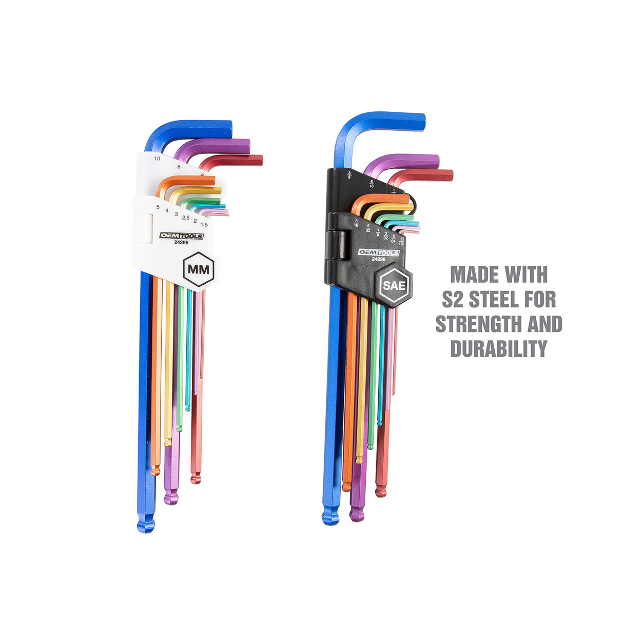 OEMTOOLS 24298 18-Piece Hex Key Set (Metric and SAE) Additional Image 3