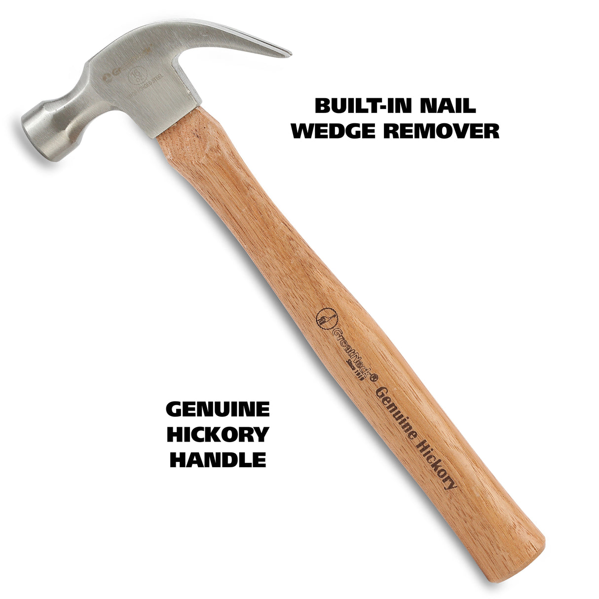 GreatNeck W16C Curved Claw Hammer (16 Oz.) with Hickory Handle Additional Image 4
