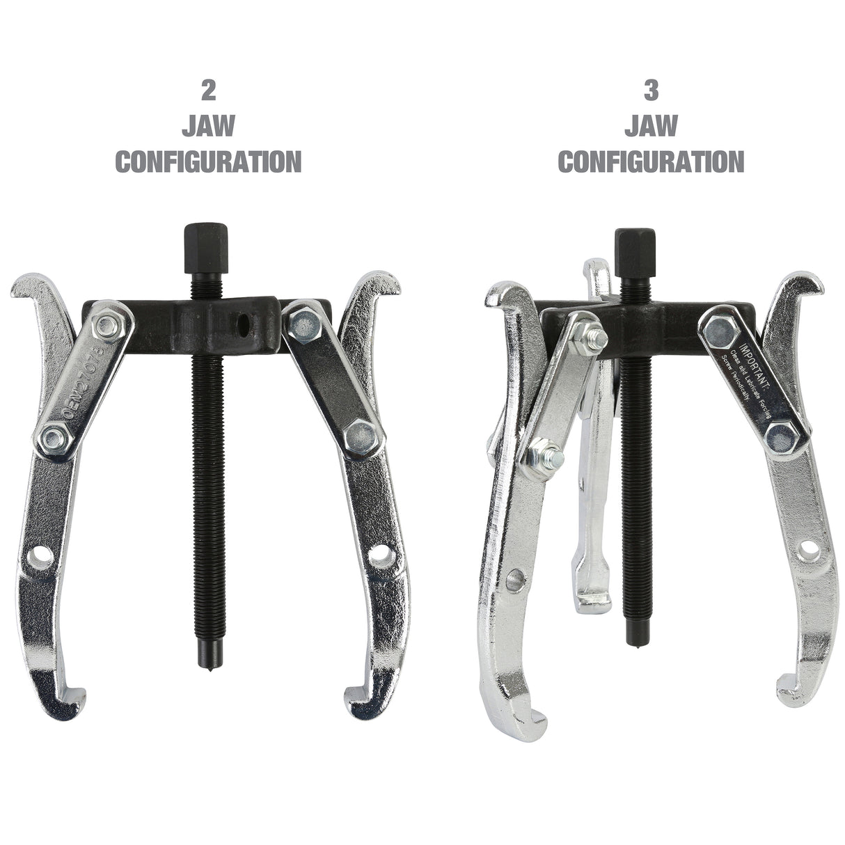 OEMTOOLS 27078 2/3-Jaw 5-Ton Long Arm Gear Puller Additional Image 3