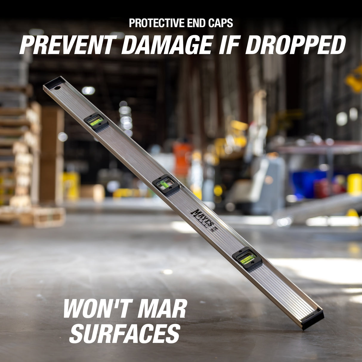 Mayes 10113 Aluminum I-Beam Level (48 Inch) Additional Image 6
