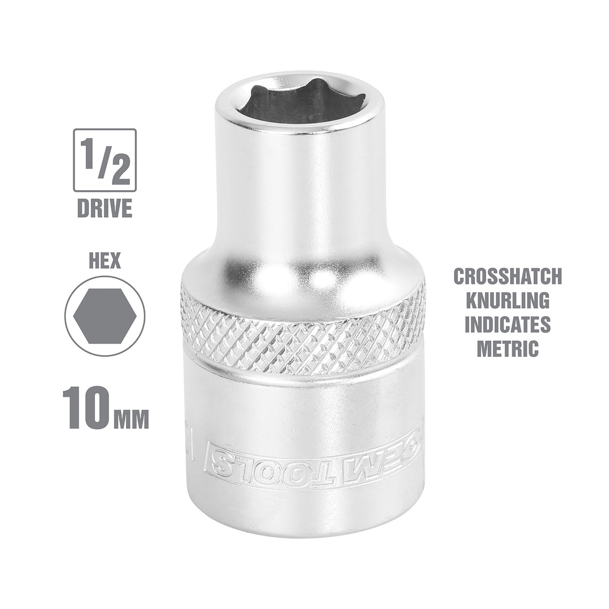 OEMTOOLS 22390 10 mm 1/2 Inch Drive Socket Additional Image 1
