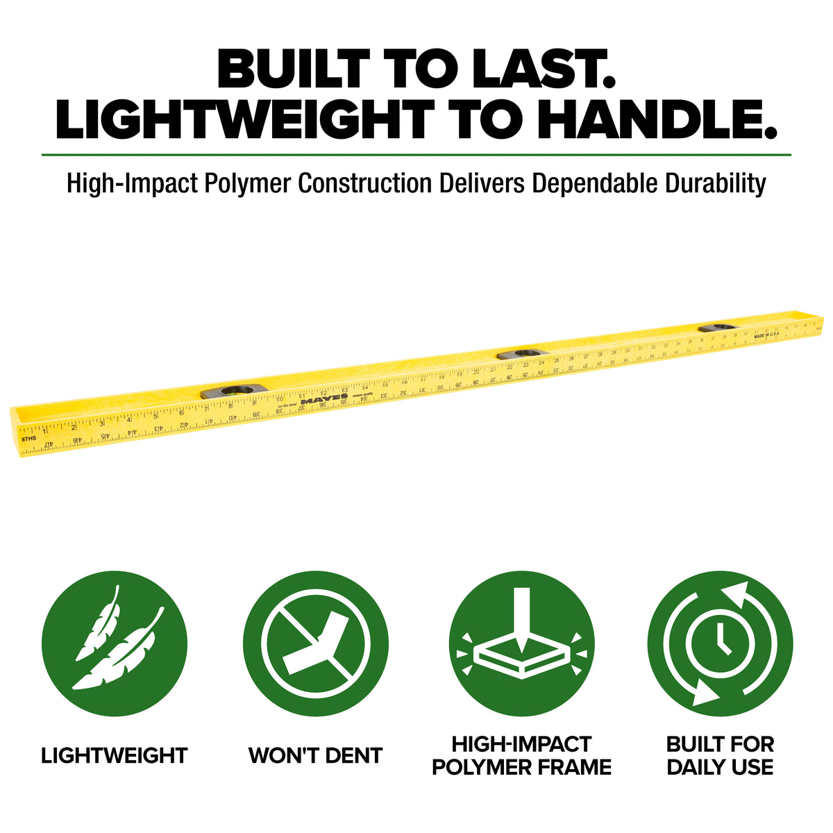 Mayes 10102 Polystyrene Level (48 Inch) Additional Image 1