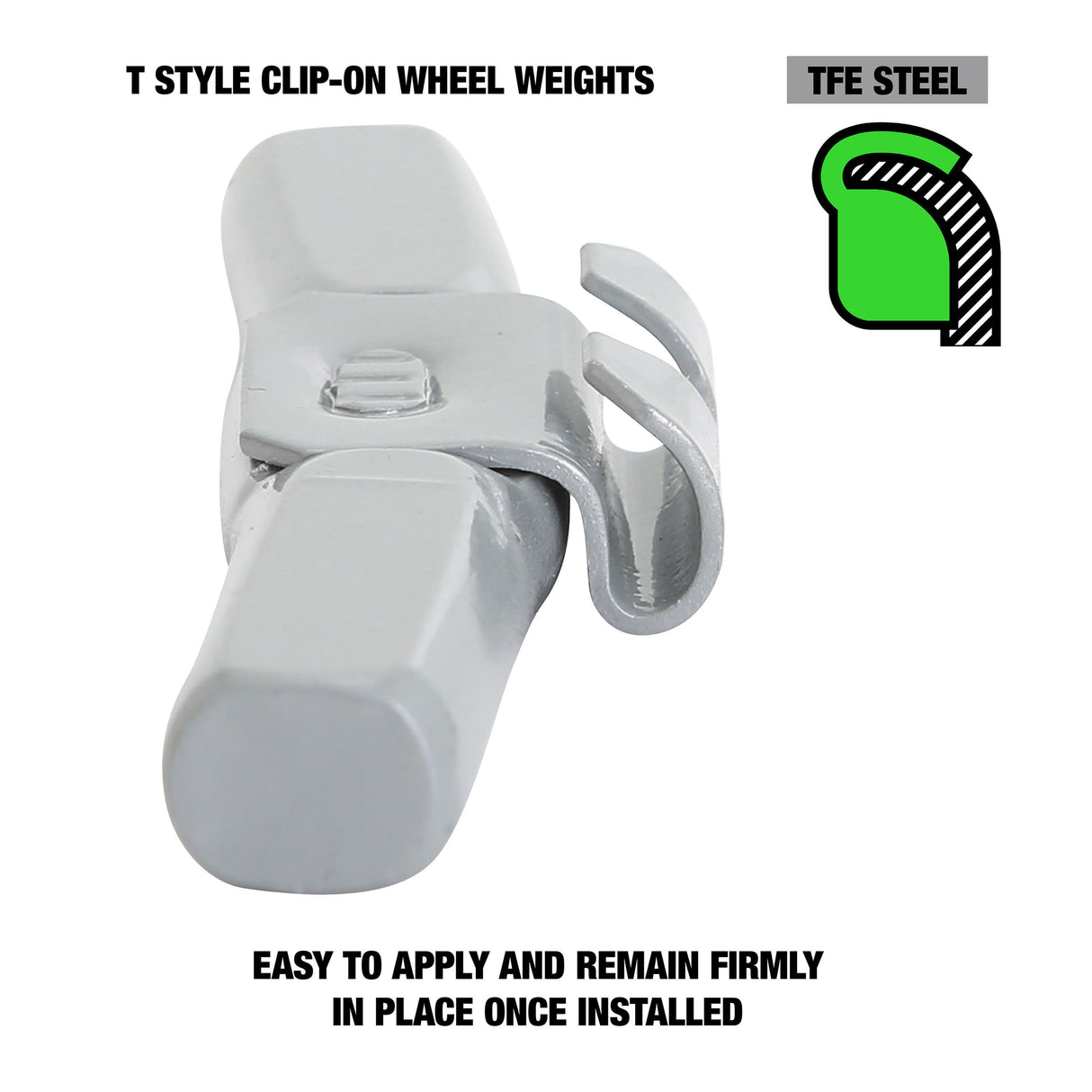 OEMTOOLS 23268 2.25 oz. T Style Steel Wheel Weight - 1 Box of 25 Additional Image 2