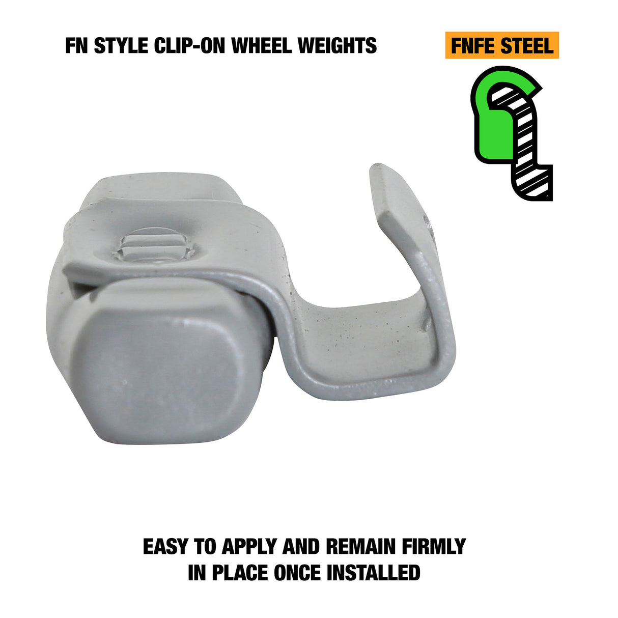 OEMTOOLS 23267 25 gm. FN Style Steel Wheel Weight - 1 Box of 25 Additional Image 2