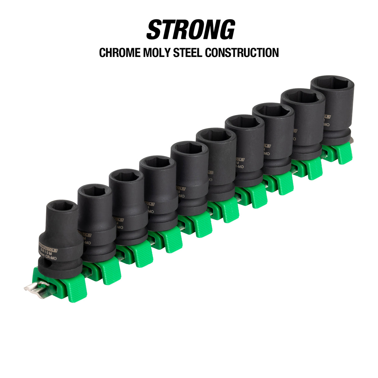 OEMTOOLS 25591 10 Piece 1/2in. Drive Impact Socket Set - Metric Additional Image 3