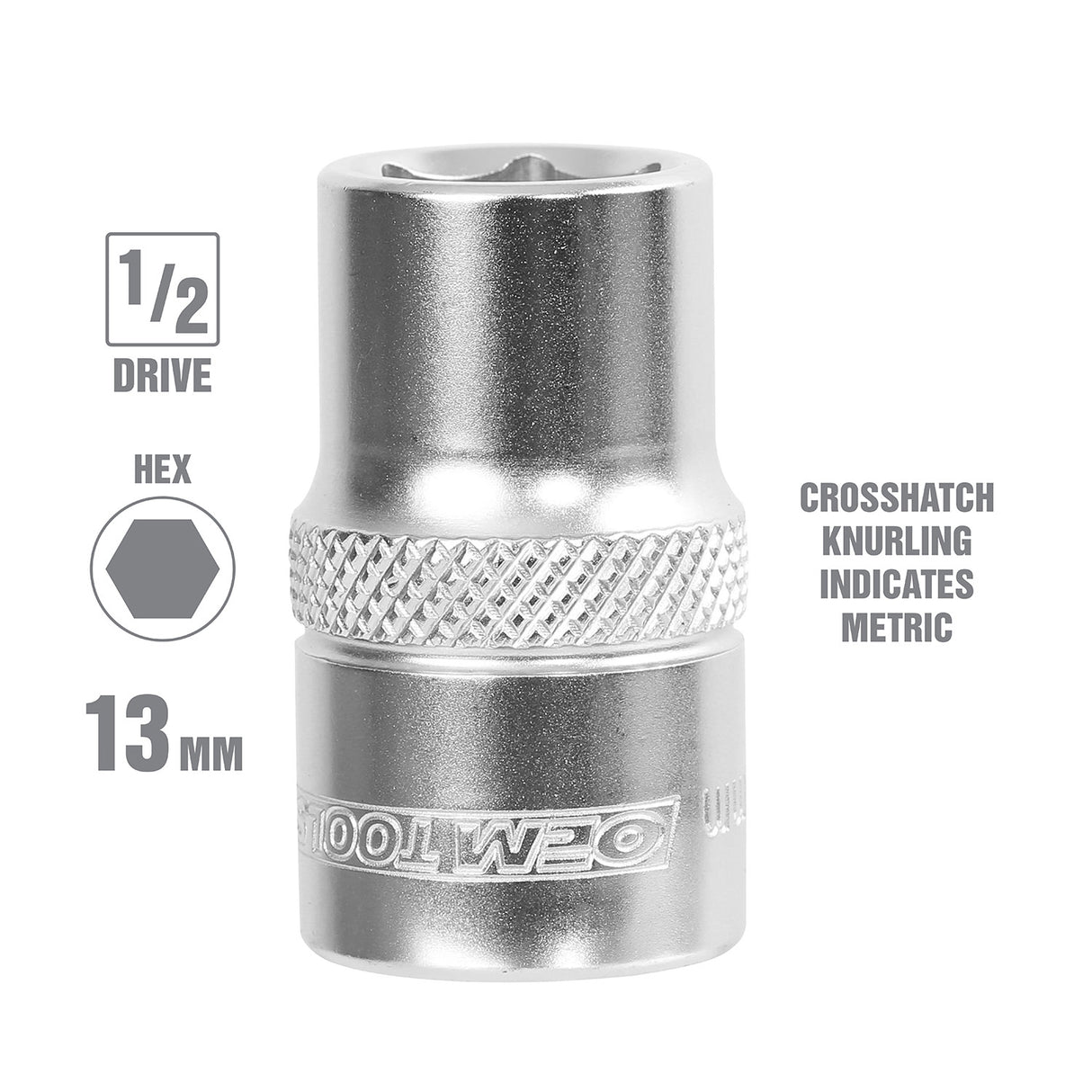 OEMTOOLS 22393 13 mm 1/2 Inch Drive Socket Additional Image 1