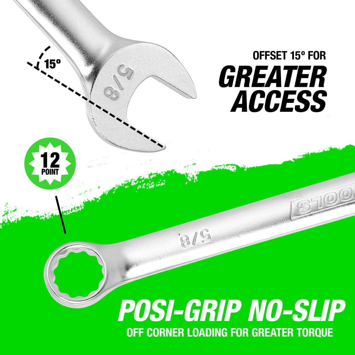 OEMTOOLS 22036 5/8 Inch SAE Combination Wrench Additional Image 3