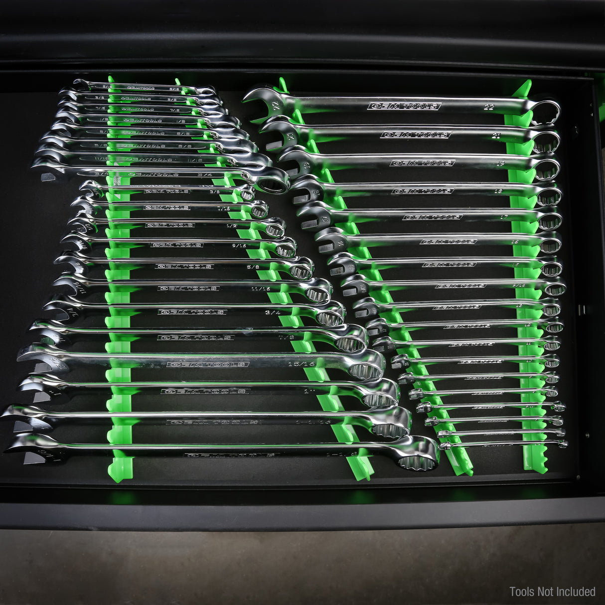 OEMTOOLS 22217 40 Wrench Magnetic Organizing Rails-Green Additional Image 8
