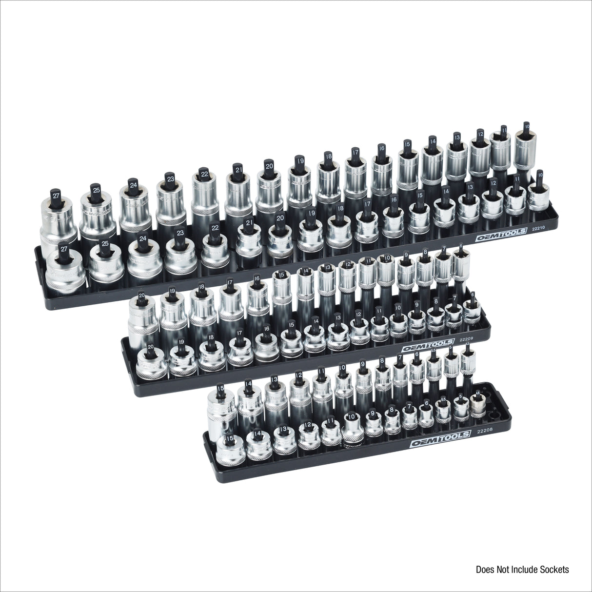 OEMTOOLS 22211 3 Piece Socket Tray Set - Metric Additional Image 1