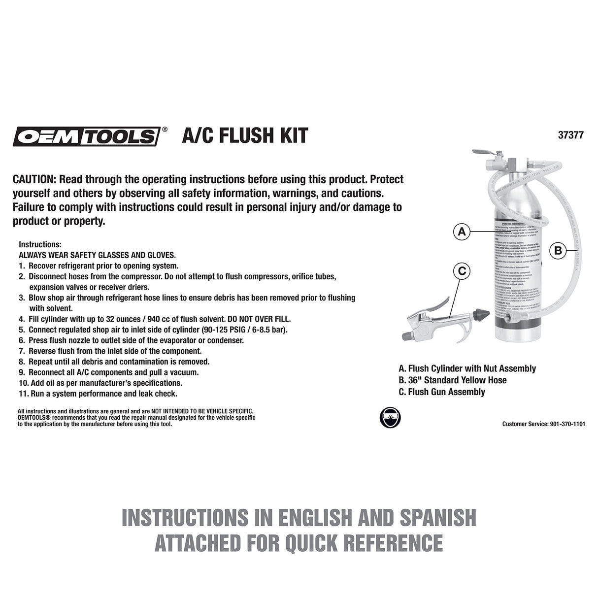 OEMTOOLS 37377 A/C Flush Kit Additional Image 5